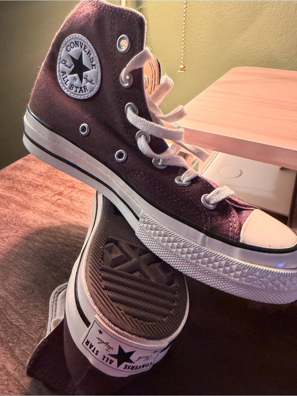 Converse Chuck Taylor All Star High Top Sneakers dark brown size 6.5womens/4.5m
